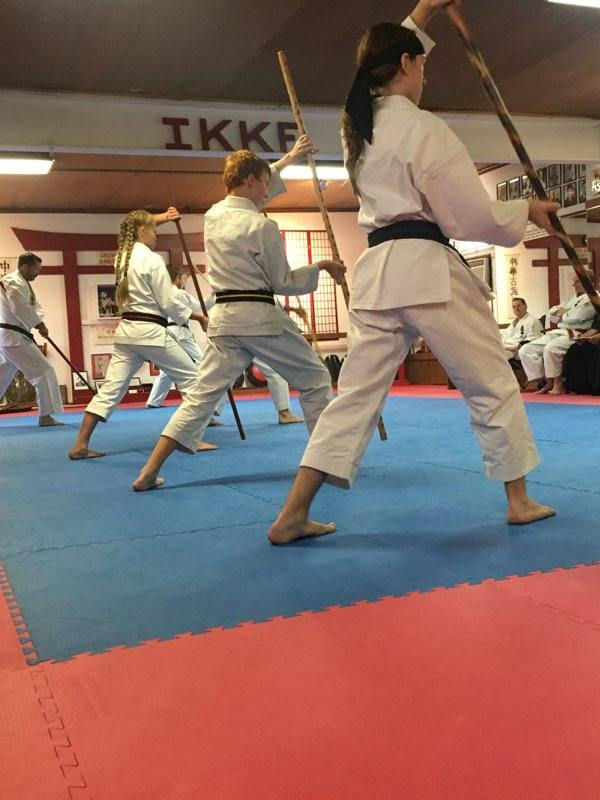 Kobudo weapons training